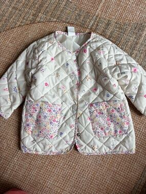 H & M Toddler floral quilted light weight jacket